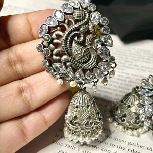 SILVER EARRINGS & JHUMKAS